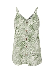 Verde - Yours Curve Button Woven Cami - Imagem 5 de 5