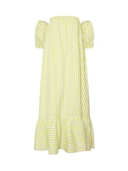 PixieGirl Petite Bardot Sea Leaf 100% Cotton Maxi Dress - Imagen 6 de 6