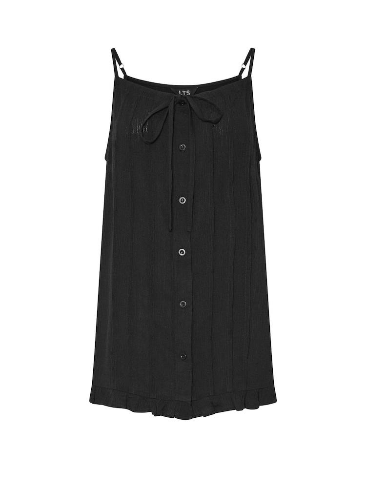 Long Tall Sally Black Crinkle Button Vest - Image 5 of 5