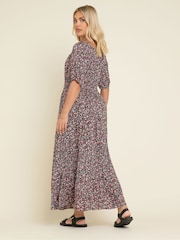 Yours Curve Black Boho Midaxi Dress - Image 3 of 5