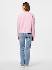 PIECES Pink Tie Front Knitted Cardigan - Image 2 of 3