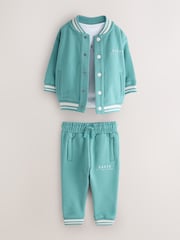 Baker by Ted Baker 3 Piece Varsity Jacket T-Shirt and Jogger Set - Image 8 of 16