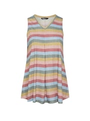 Yours Curve Pink Striped Vest - Image 5 of 5