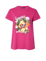 Yours Curve Pink Squeeze The Day Placement T-Shirt - Image 5 of 5