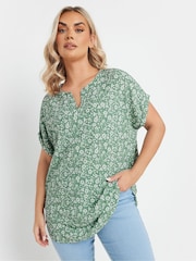 Yours Curve Floral Textured Top - Bild 2 von 6