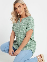 Yours Curve Floral Textured Top - Bild 4 von 6