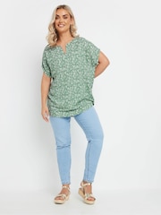 Yours Curve Floral Textured Top - Bild 5 von 6