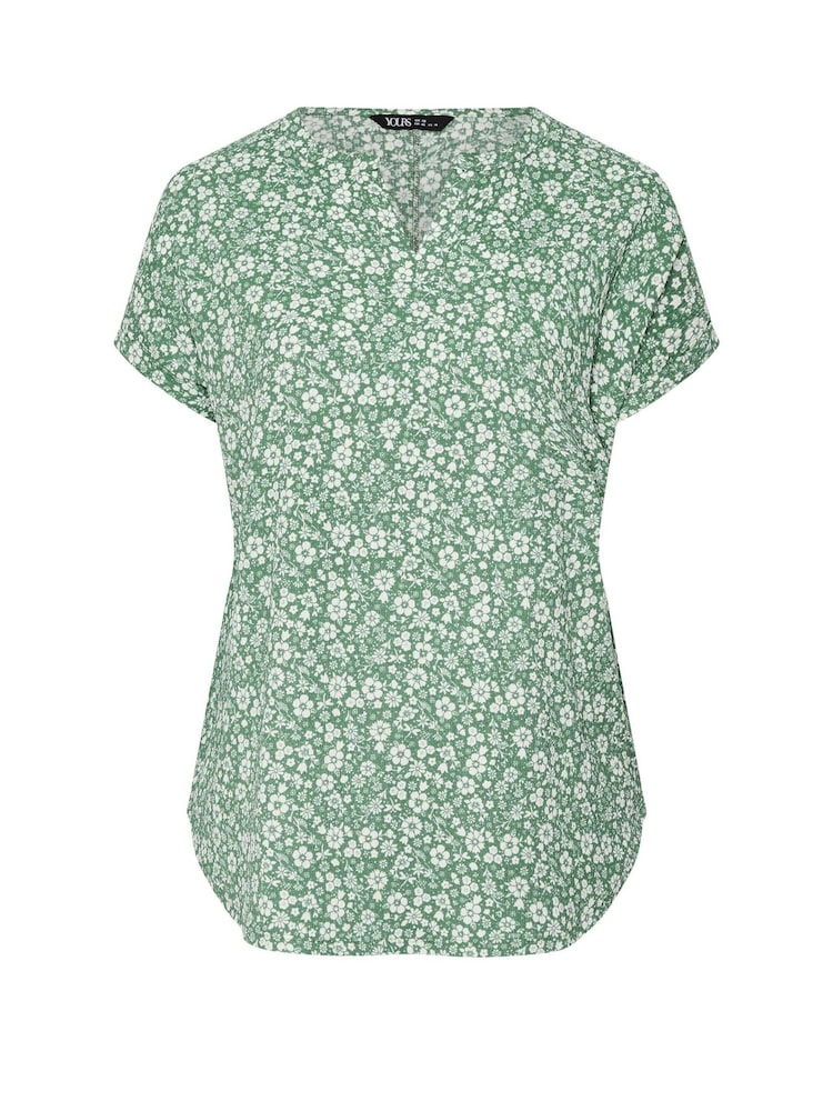 Yours Curve Floral Textured Top - Bild 6 von 6