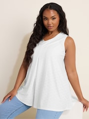 Yours Curve White Jacquard Vest - Image 1 of 5
