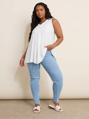 Yours Curve White Jacquard Vest - Image 2 of 5