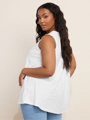 Yours Curve White Jacquard Vest - Image 3 of 5