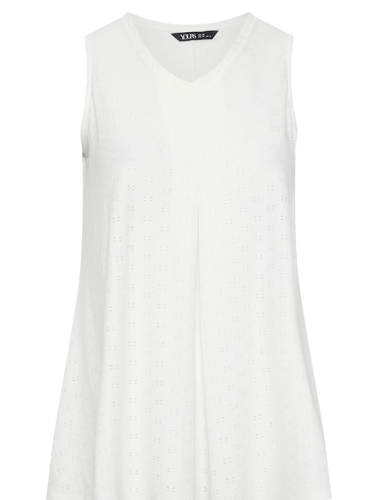 Yours Curve White Jacquard Vest - Image 5 of 5