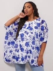 Yours Curve Blue London Cape Top - Image 1 of 5