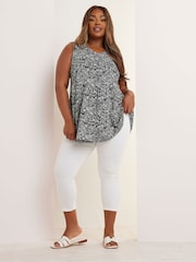Yours Curve Black Pleated Front Crepe Vest - Image 2 of 5