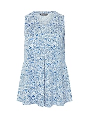 Yours Curve Green Pleated Front Crepe Vest - Image 5 of 5