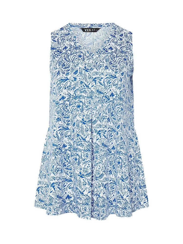 Yours Curve Green Pleated Front Crepe Vest - Image 5 of 5