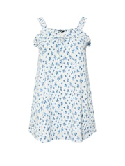 Yours Curve Blue Frilled Strap Swing Cami - Image 4 of 4