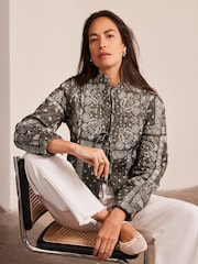 Mint Velvet Green Print Quilted Jacket - Image 1 of 8