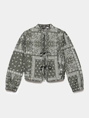 Mint Velvet Green Print Quilted Jacket - Image 7 of 8