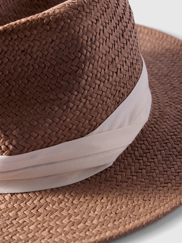 Mint Velvet Brown Fedora Hat - Image 5 of 5