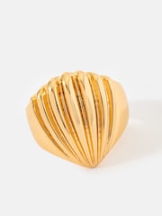 Mint Velvet Gold Tone Statement Shell Ring - Image 1 of 4