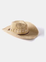Mint Velvet Natural Straw Cowboy Hat - Image 1 of 5