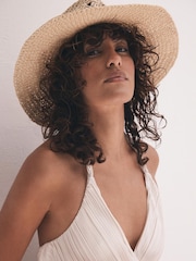 Mint Velvet Natural Straw Cowboy Hat - Image 4 of 5