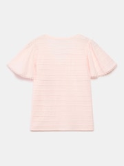 Mint Velvet Pink 100% Cotton V-Neck Top - Image 7 of 8