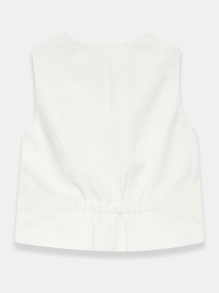Mint Velvet White Tailored Waistcoat - Image 6 of 6