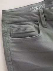 Grey Charcoal Straight Fit Comfort Stretch Jeans - Image 10 of 11