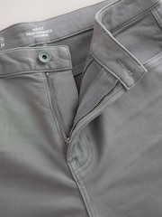 Grey Charcoal Straight Fit Comfort Stretch Jeans - Image 9 of 11
