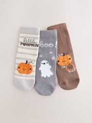 Schwarz/Grau - Cotton Rich Halloween Socks 3 Pack - Bild 1 von 3