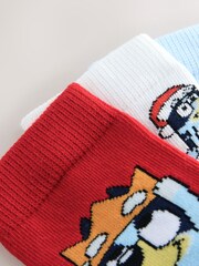 Bluey Christmas License Character Cotton Rich Socks 3 Pack - Image 3 of 3