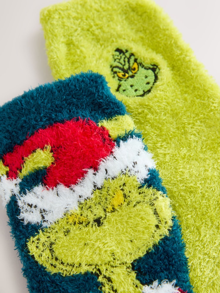 The Grinch License Character Cosy Socks 2 Pack - Image 2 of 3