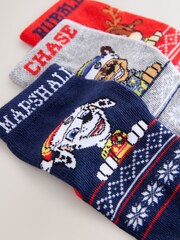 Paw Patrol Christmas License Character Cotton Rich Socks 3 Pack - Image 2 of 3