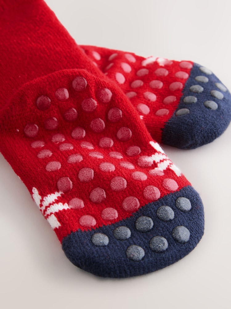 Red Santa Christmas Cosy Socks 1 Pack - Image 1 of 2 Red Santa Christmas Cosy Socks 1 Pack - Image 1 of 2
