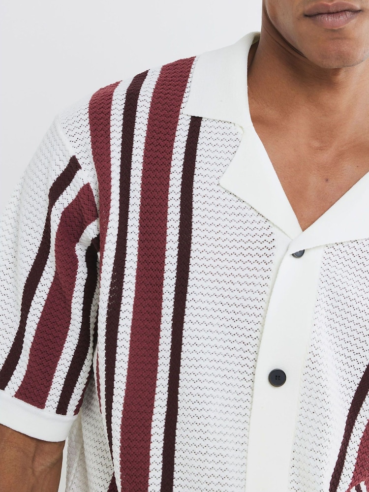 River Island White Textured Stripe Shirt - Image 3 of 3