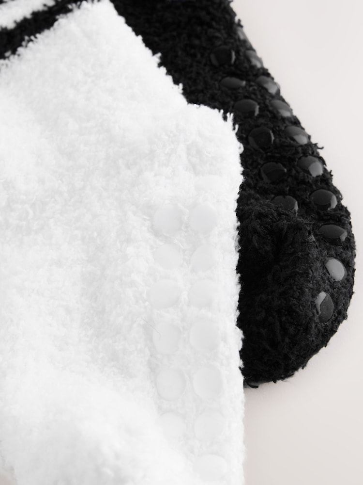 Black/White Tipped Cosy Socks 2 Pack - Image 3 of 3 Black/White Tipped Cosy Socks 2 Pack - Image 3 of 3