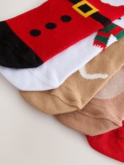 Multi Characters Christmas Cotton Rich Socks 5 Pack - Image 3 of 3