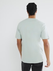 River Island Green Slim Fit Short Sleeve 100% Cotton T-Shirt - Image 2 of 6