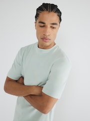 River Island Green Slim Fit Short Sleeve 100% Cotton T-Shirt - Image 4 of 6