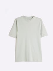 River Island Green Slim Fit Short Sleeve 100% Cotton T-Shirt - Image 5 of 6