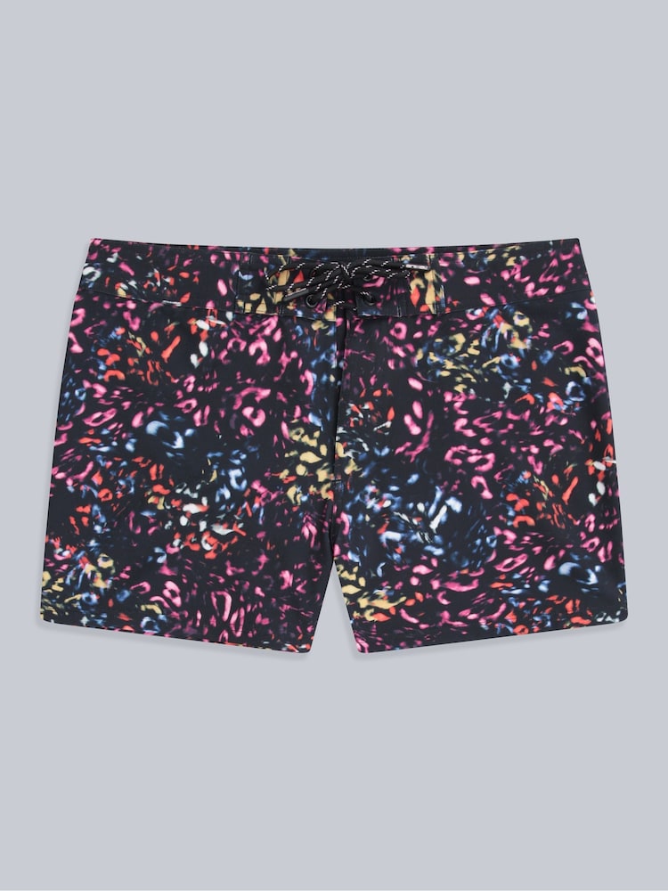 Animal Charcoal Black Womens Lenora Printed Quick Drying Board Shorts - Image 1 of 4