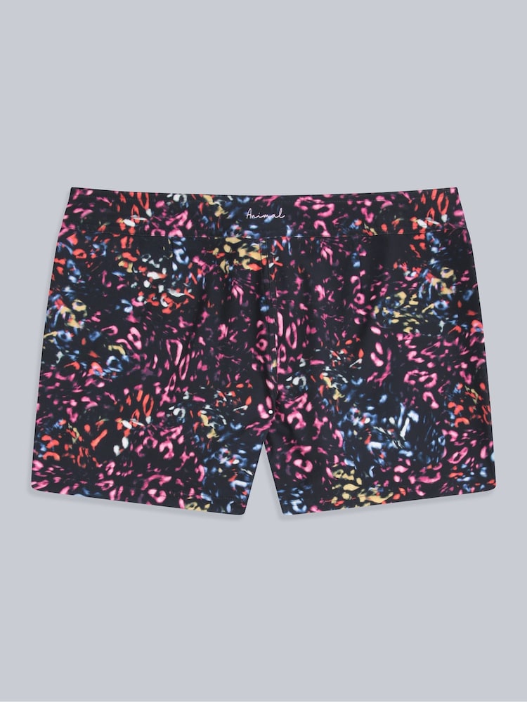 Animal Charcoal Black Womens Lenora Printed Quick Drying Board Shorts - Image 2 of 4