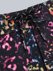 Animal Charcoal Black Womens Lenora Printed Quick Drying Board Shorts - Image 3 of 4