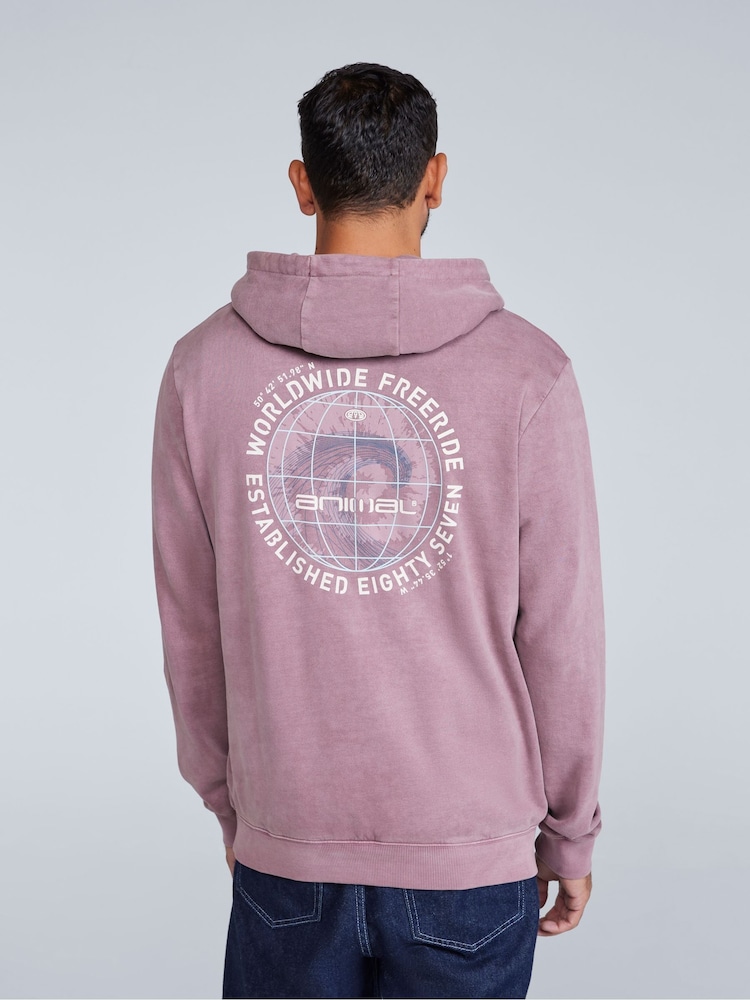 Animal Light Purple Mens River Hoodie - Image 2 of 4
