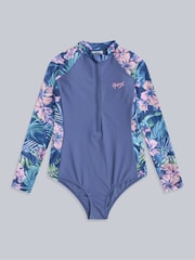 Morado - Animal Kids Gala Quick Drying Surfsuit - Imagen 1 de 5