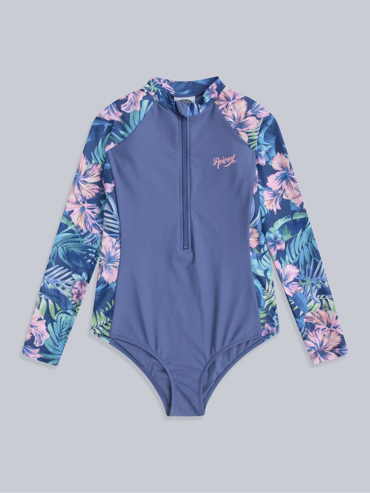 Morado - Animal Kids Gala Quick Drying Surfsuit - Imagen 1 de 5