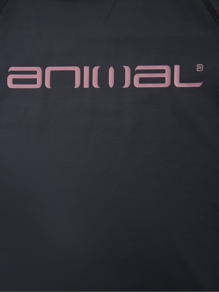 Animal Charcoal Black Mens Kai Quick Drying Rash Vest - Image 8 of 8