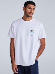 Animal Chalk White Mens Chase Relaxed 100% Cotton T-Shirt - Image 1 of 4